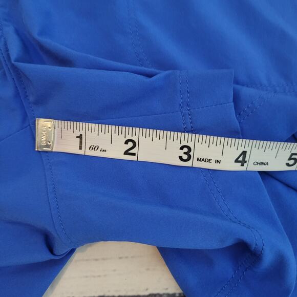 Athleta Size 12 Costa Shorts in Caspian Blue Drawstring Lightweight Summer Beach - Picture 4 of 11